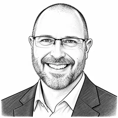 Why ITM Matters: Inspection, Testing, and Maintenance of Water-Based Fire Protection Systems 3 Line-art portrait of Jason Webb